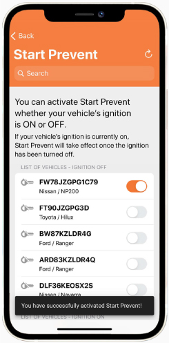 Cartrack app's advanced vehicle tracking technology allows you to prevent unwanted driving, which safely and effectively disables vehicle start to help protect your equipment and vehicles.