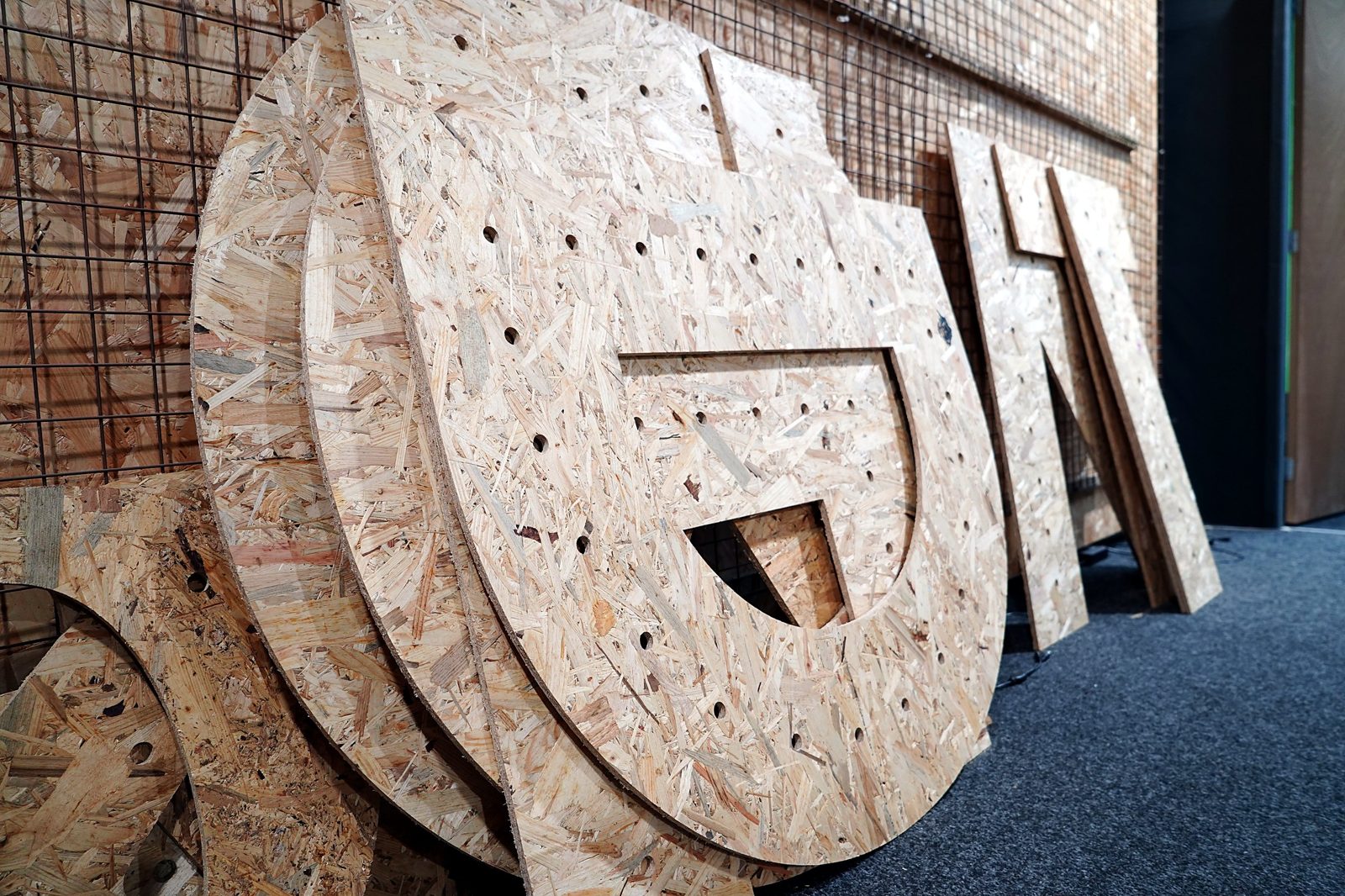 Routed timber letters