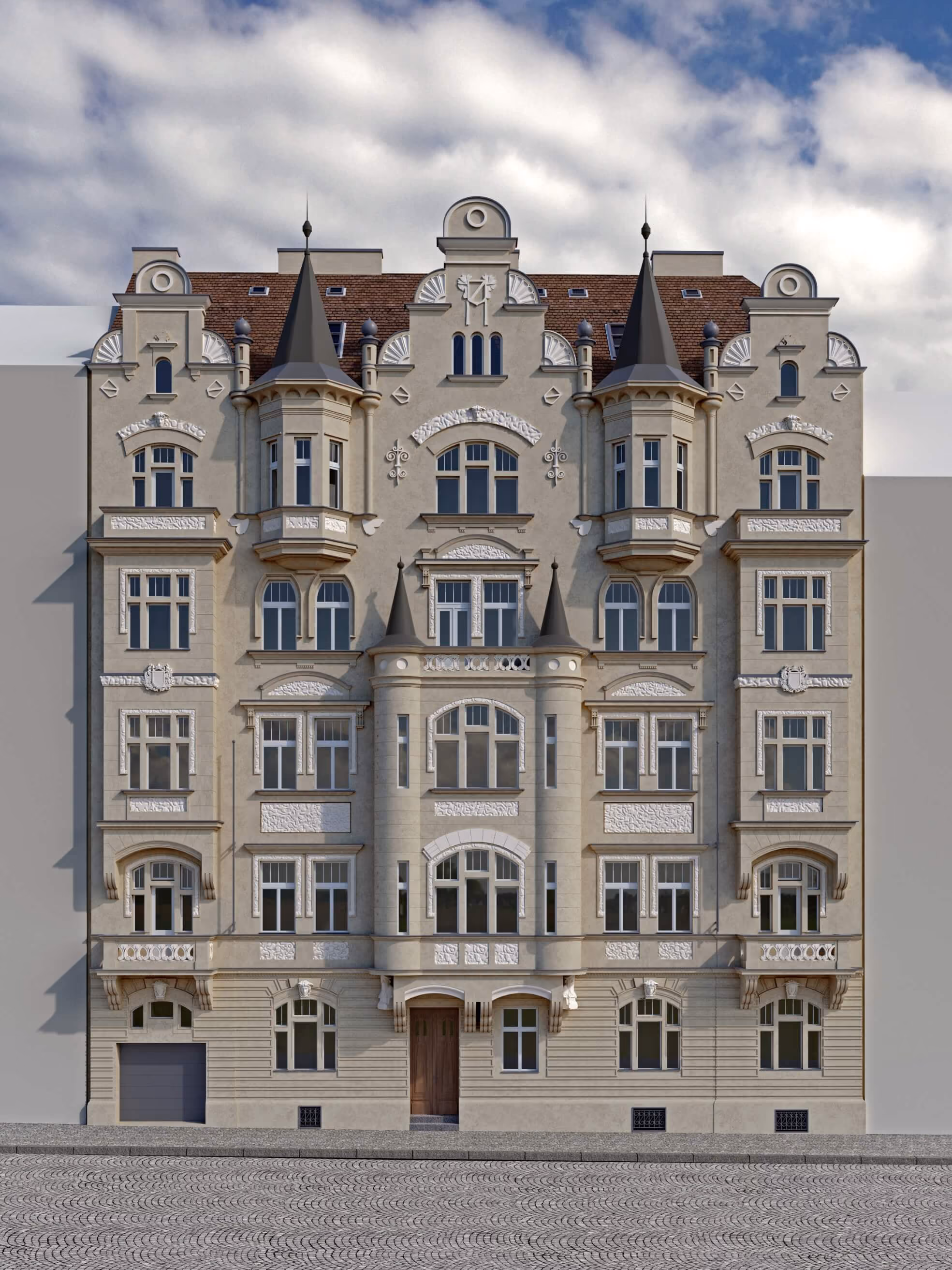 Polská 52 exteriér vizualizace