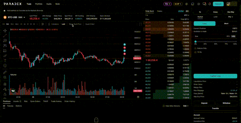 Paradex Trading Interface