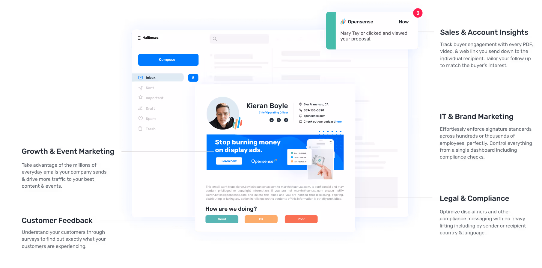 Email signature editor interface displaying professional signature templates and customization options