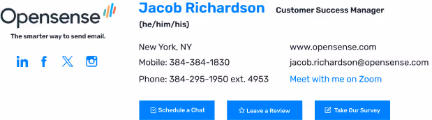 email signature templates from Opensense example 1
