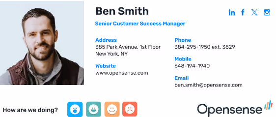 email signature templates from Opensense example 4
