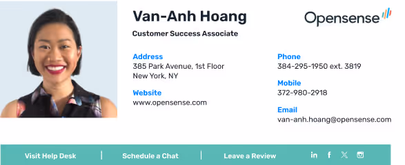 email signature templates from Opensense example 6