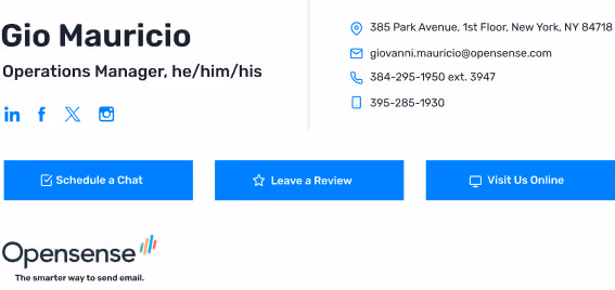 email signature templates from Opensense example 2
