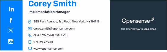 email signature templates from Opensense example 2