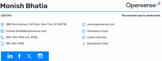 email signature templates from Opensense example 2