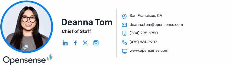 email signature templates from Opensense example 11