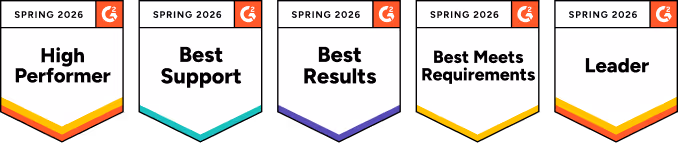 Opensense G2 Spring 2026 badges: High Performer, Best Support, Best Results, Best Meets Requirements, and Leader