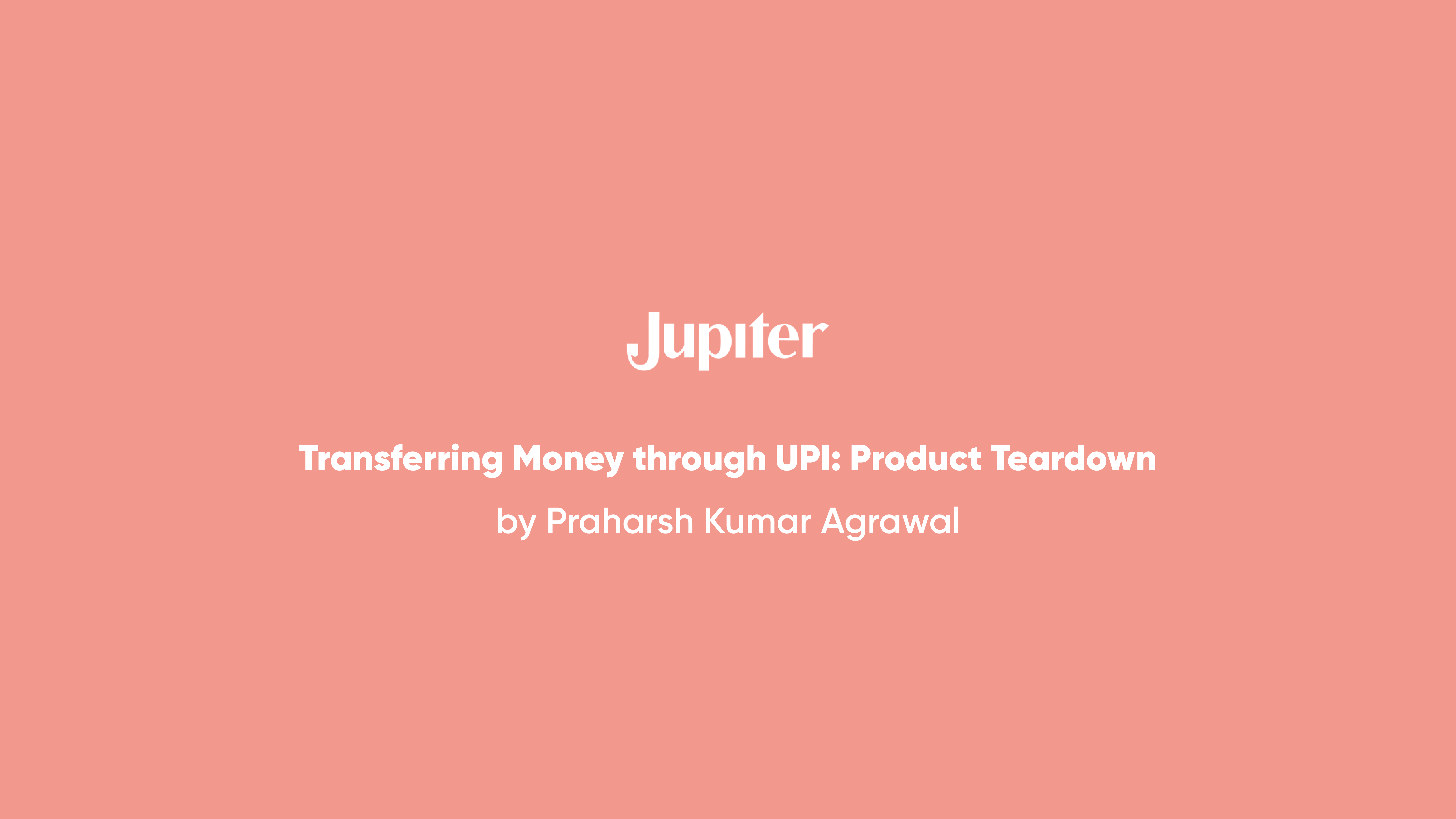 Jupiter: Transferring money through UPI
