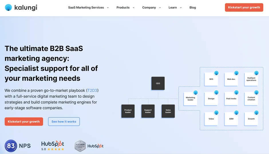 Screenshot of Kalungi’s website home page