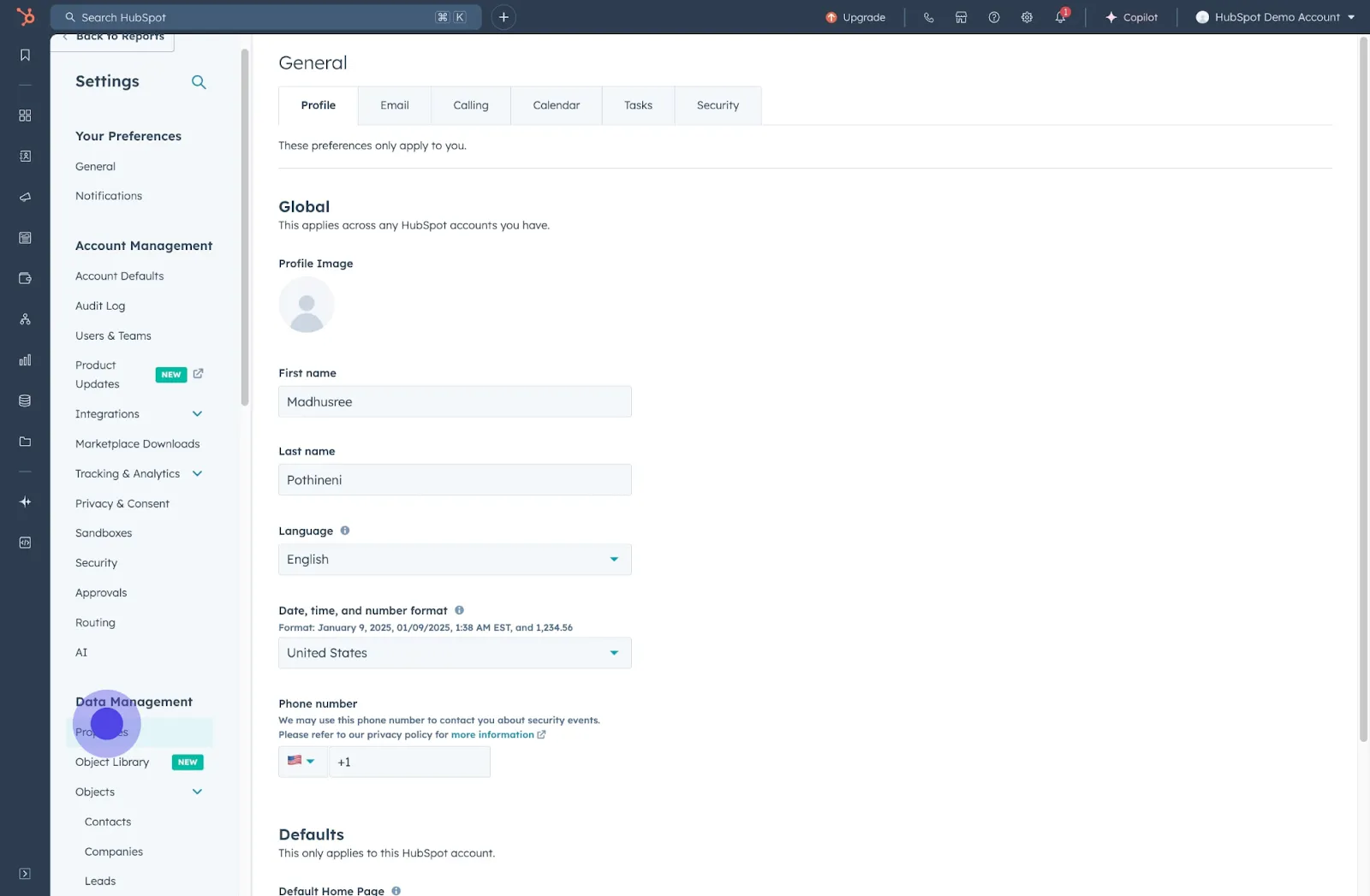 2 Click on "Properties".