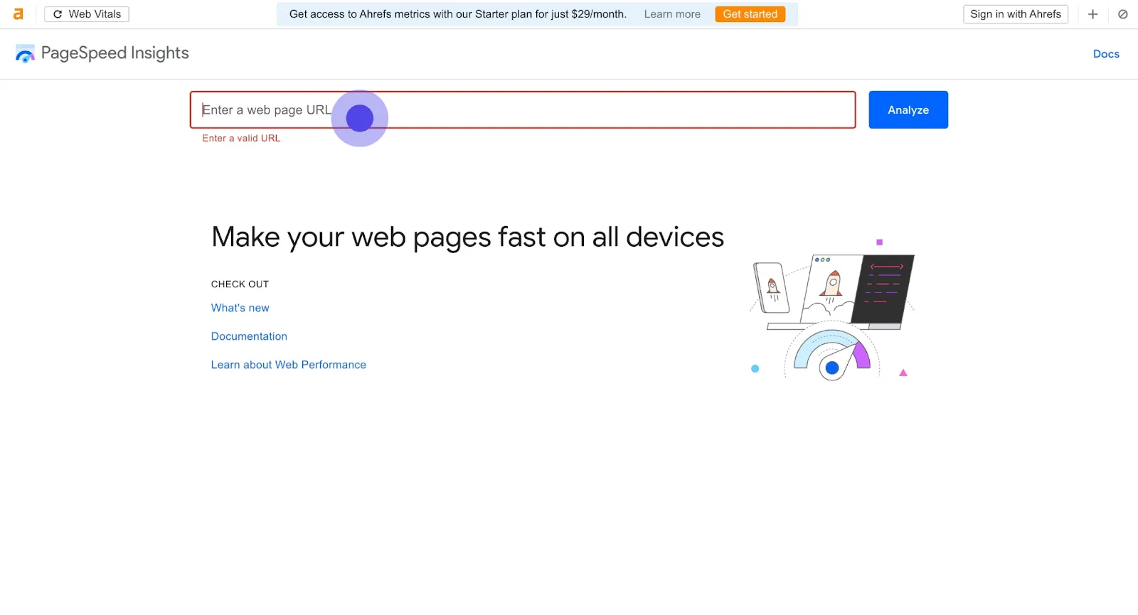 1 To get started, click on the element.