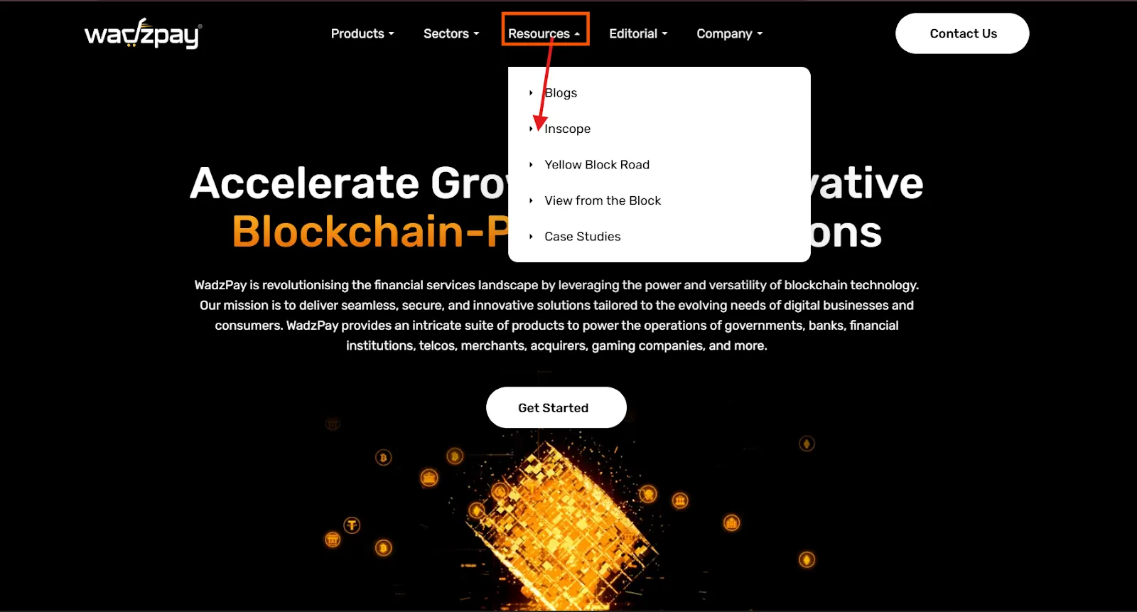  Resources on Wadzpay homepage