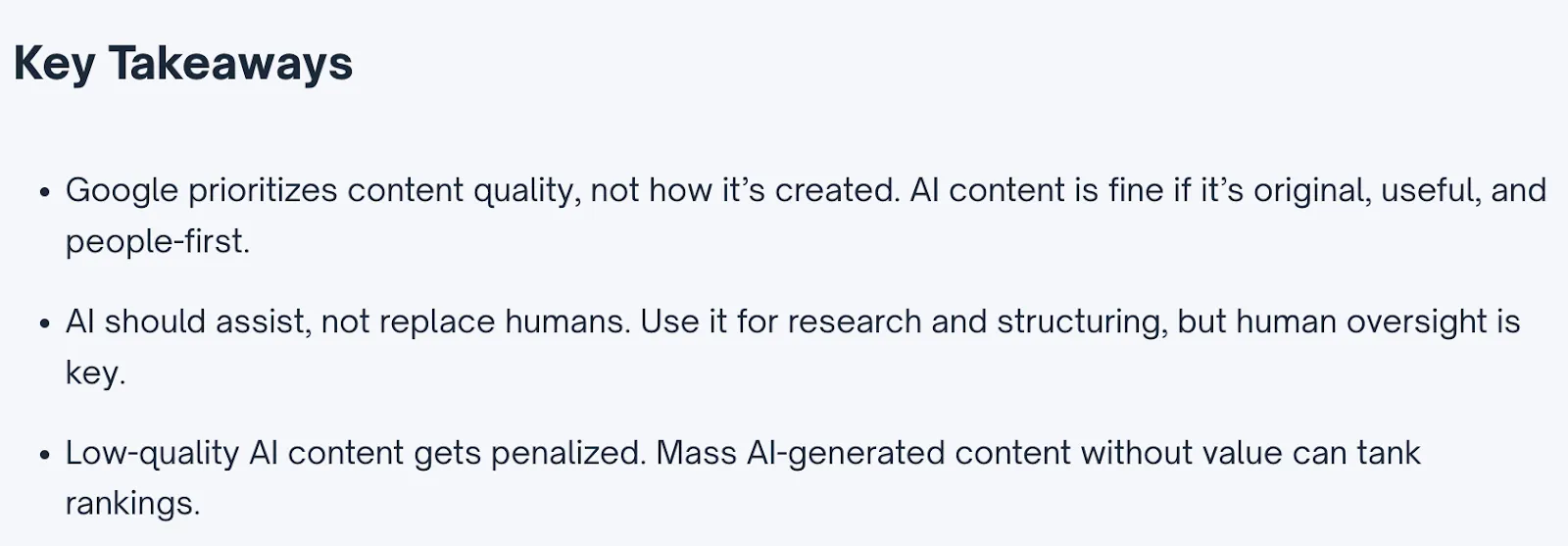 Key Takeaways-Google