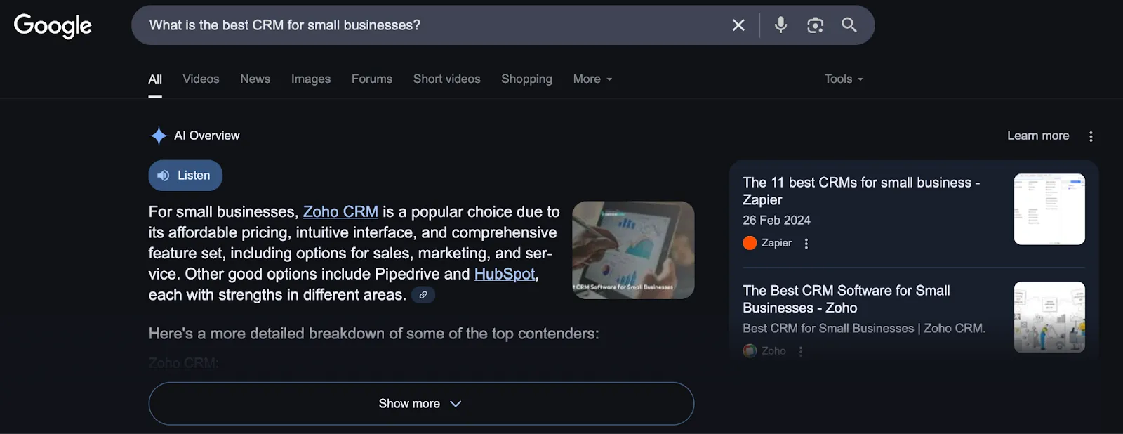 What is the best CRM for small businesses?