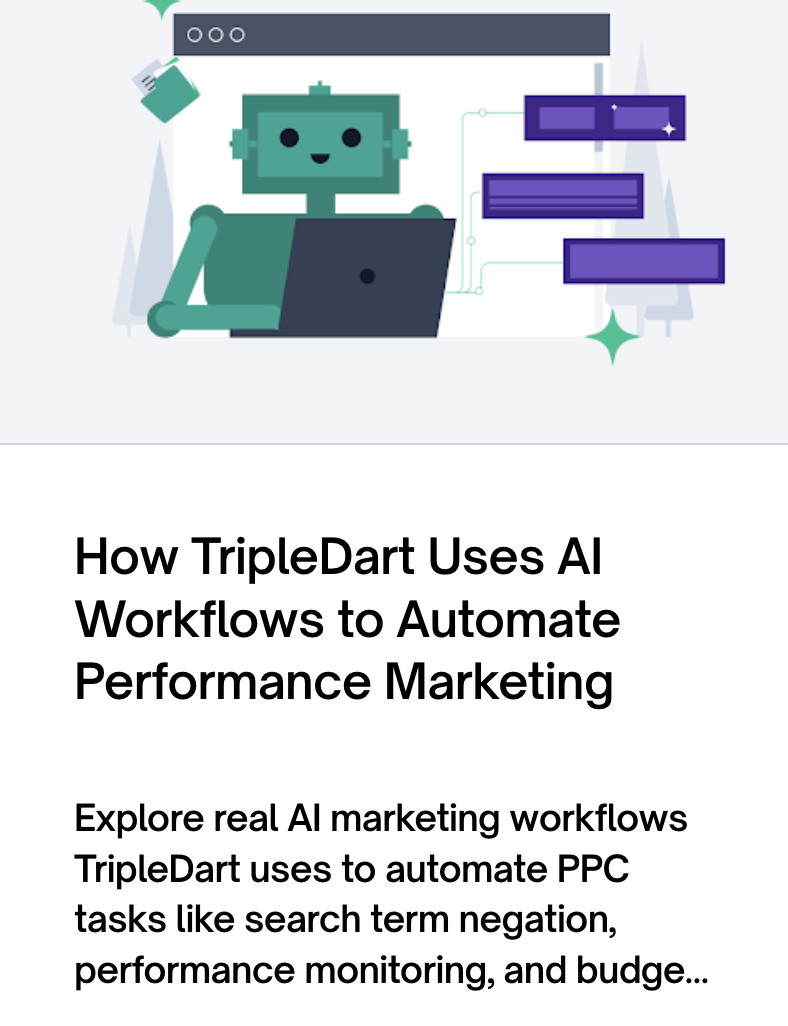 How Tripledart uses AI workflow