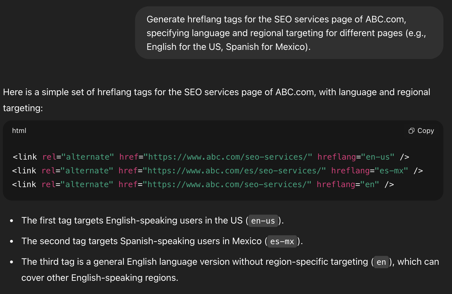 ChatGPT- International SEO optimization