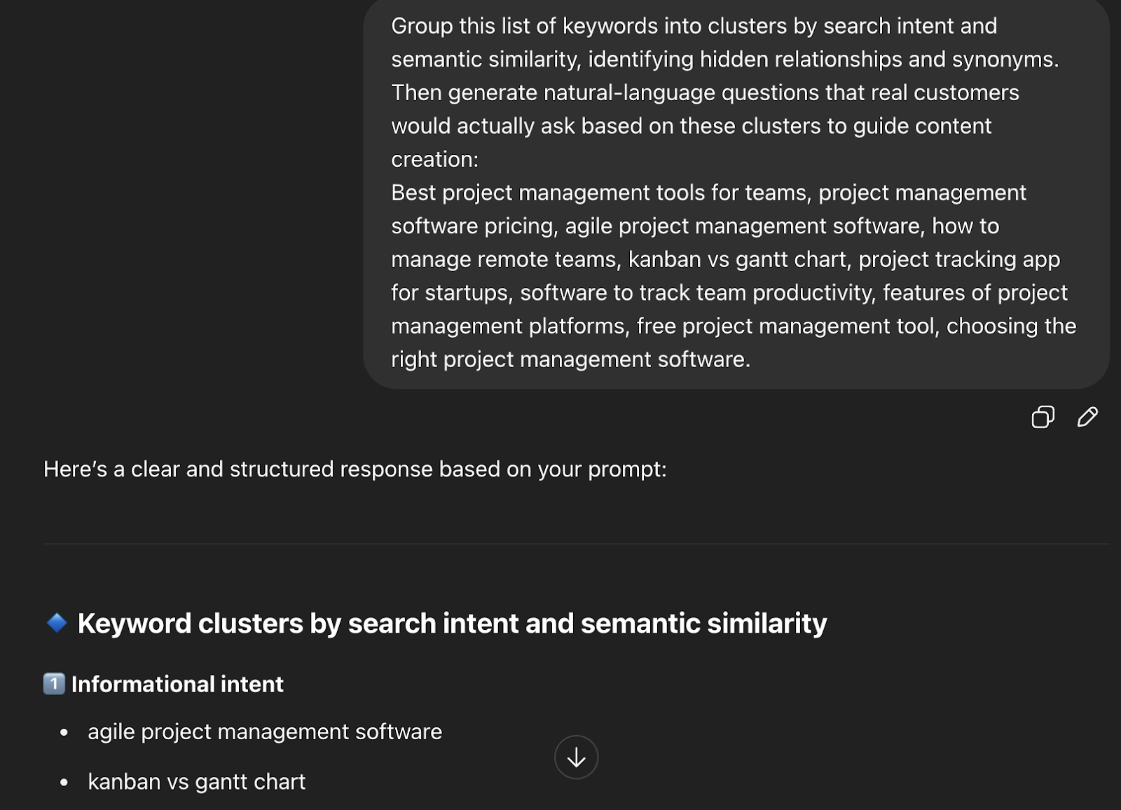 ChatGPT- Keywords Cluster