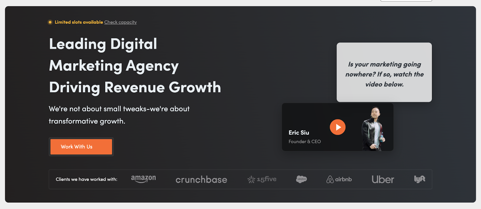 Single Grain Landing Page