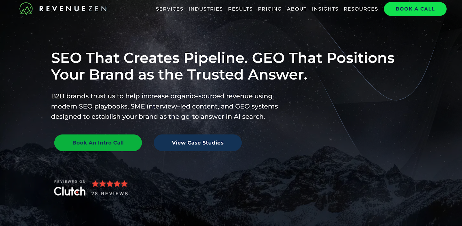 RevenueZen homepage