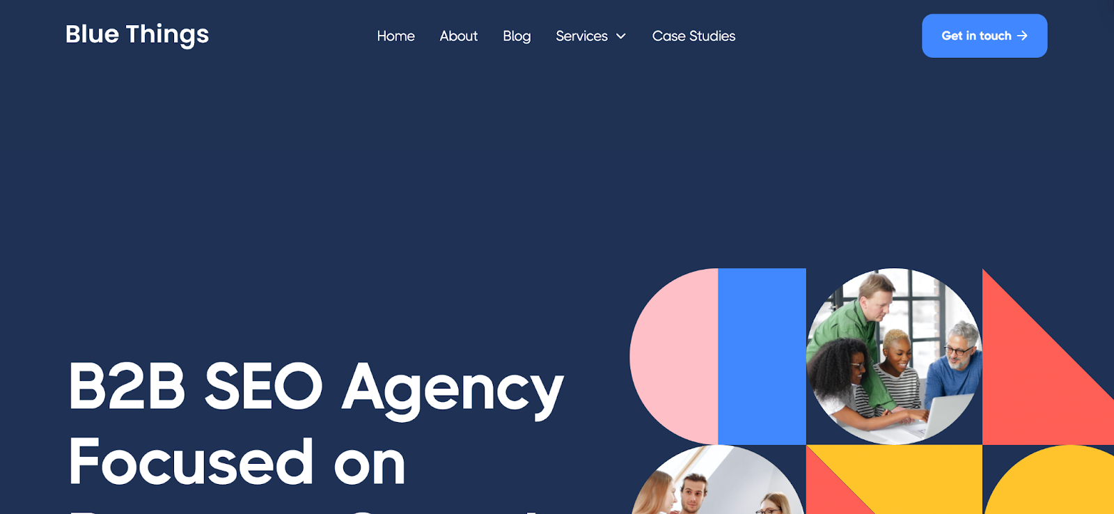 Blue Things homepage