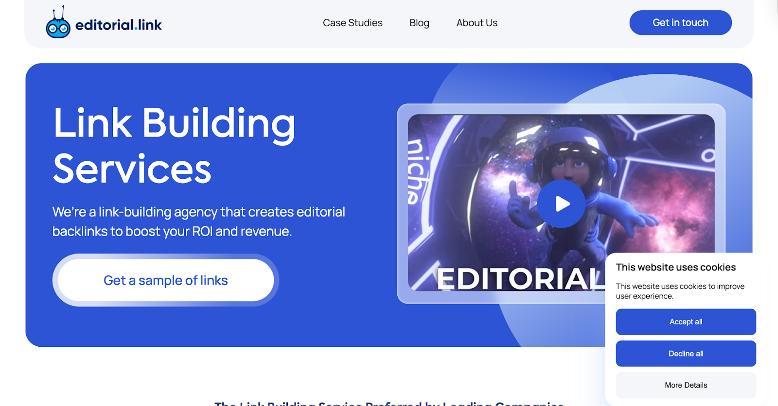 Editorial.Link homepage