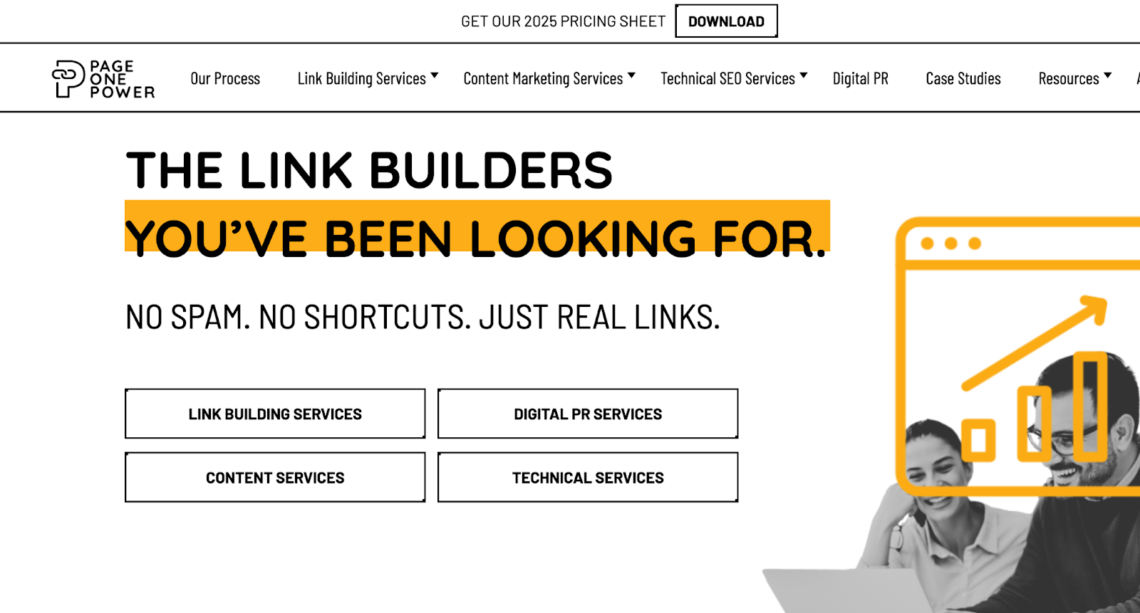 Page One Power homepage