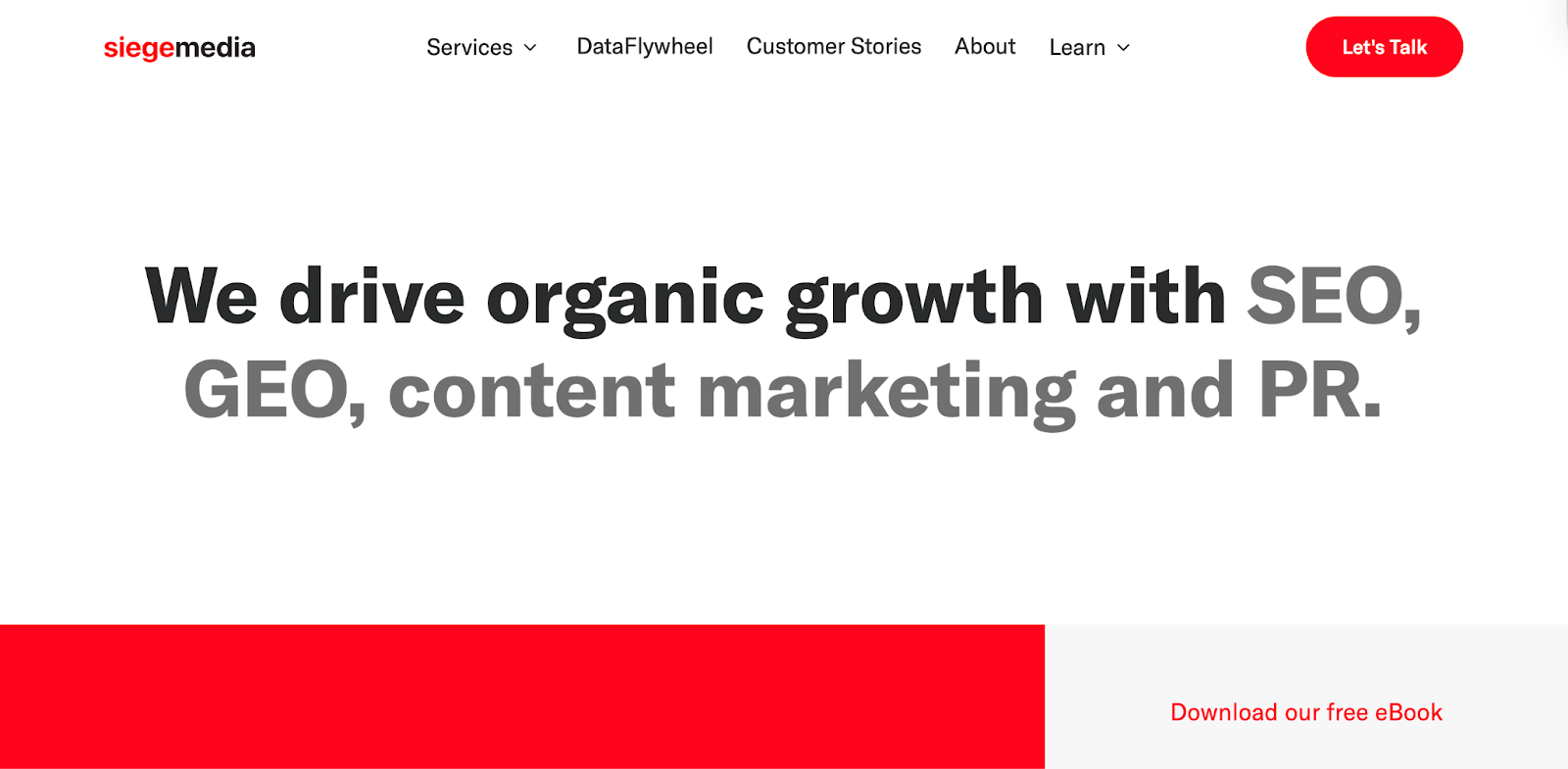 Siege Media homepage