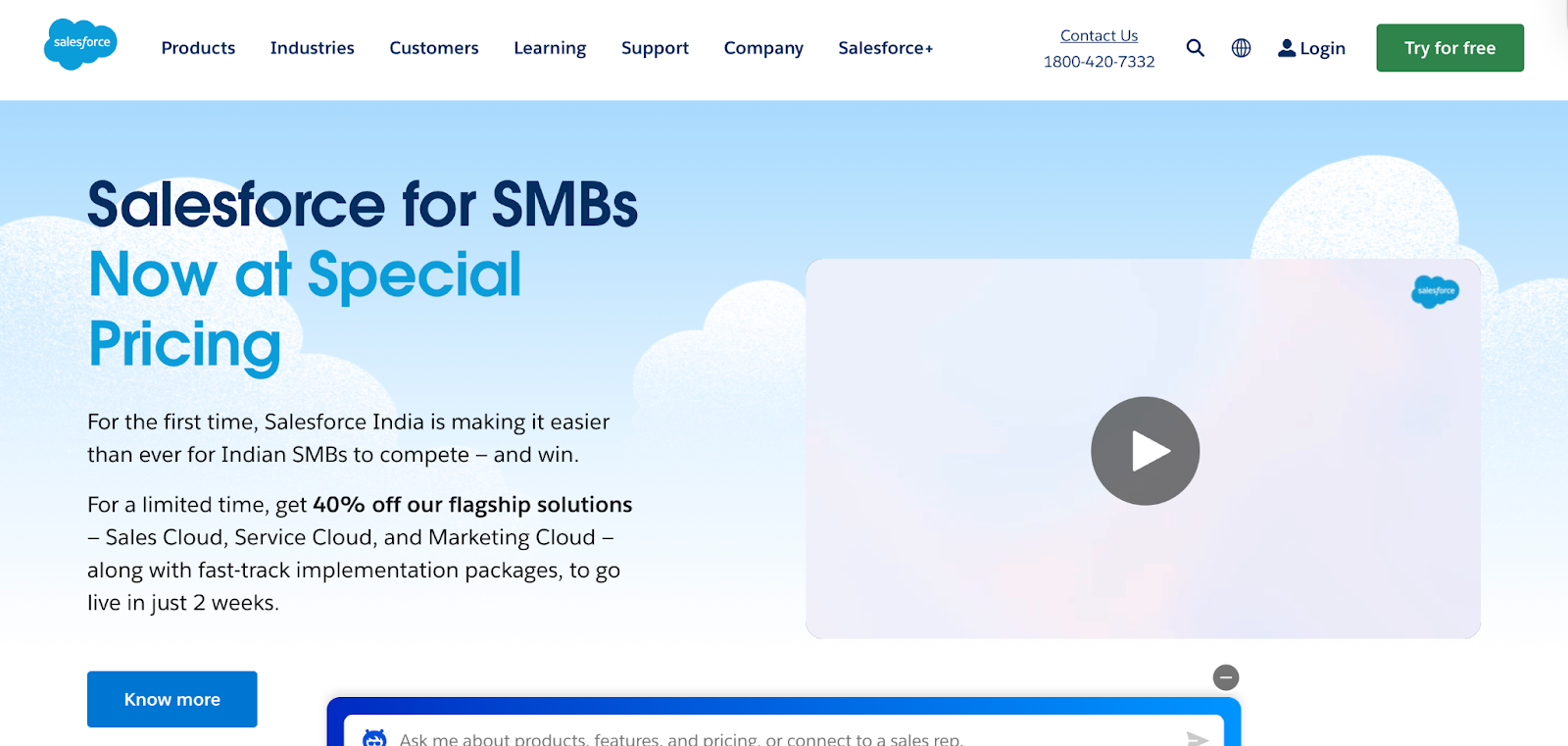 Salesforce homepage