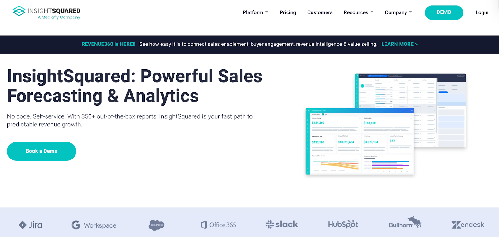 InsightSquared homepage