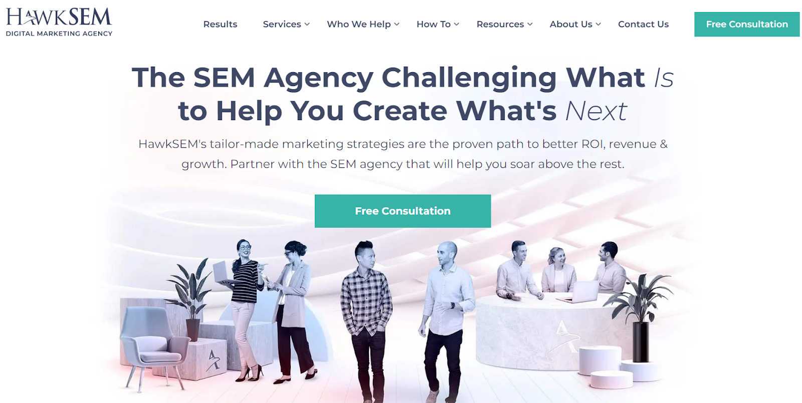 HawkSEM landing page