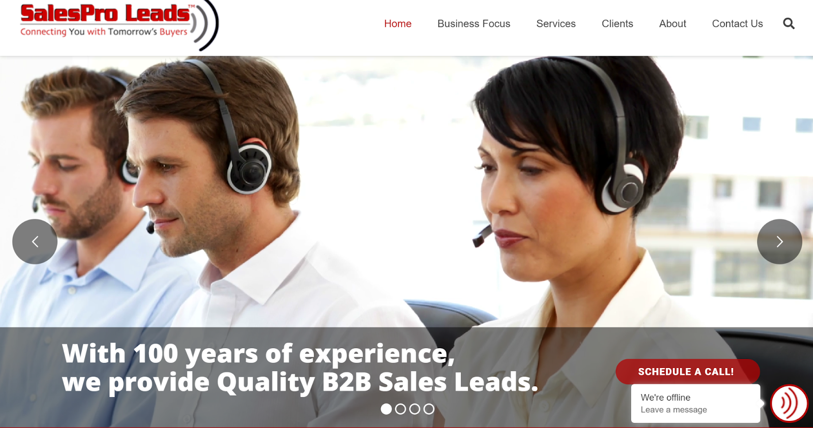 SalesPro Leads Homepage