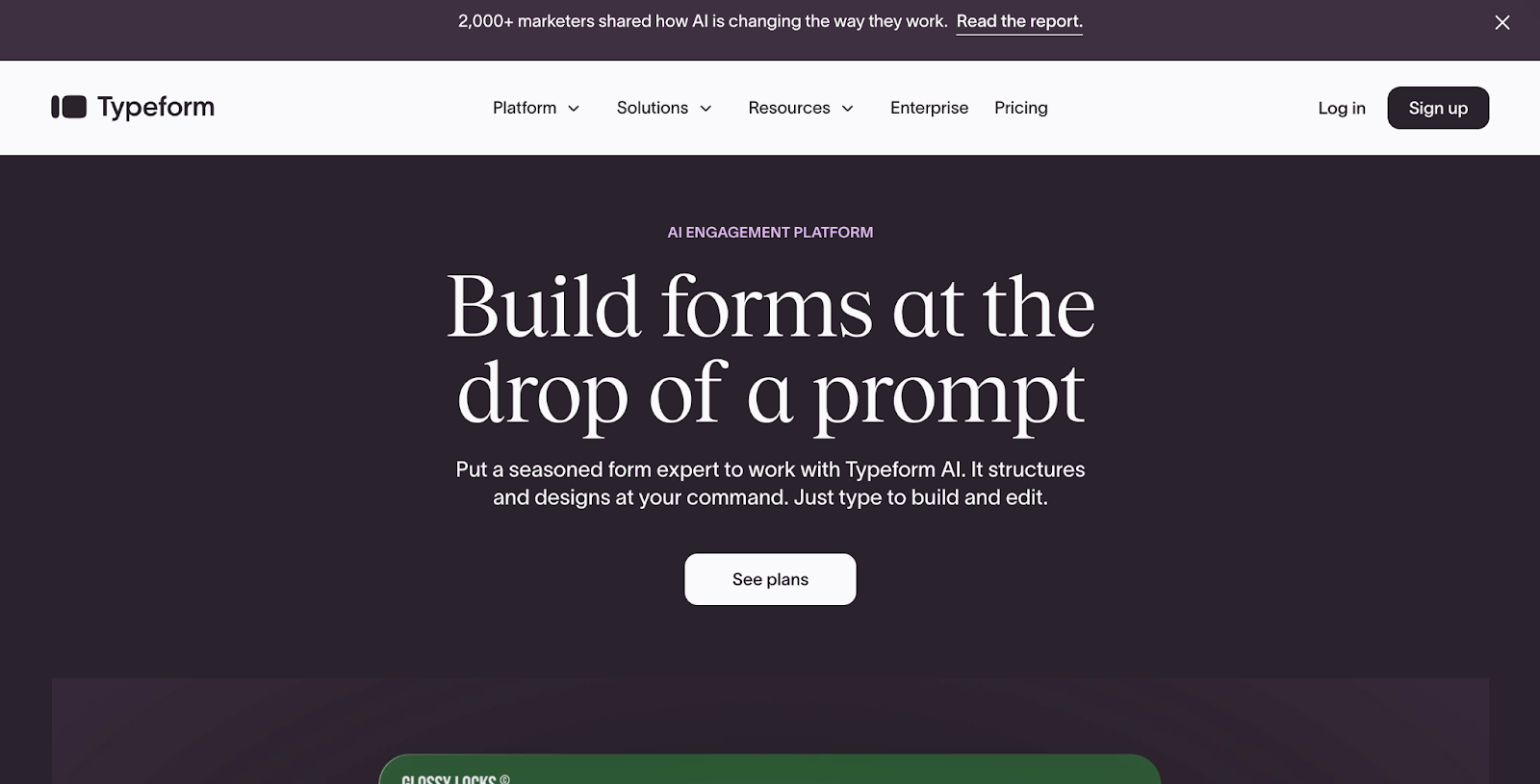 Typeform Homepage