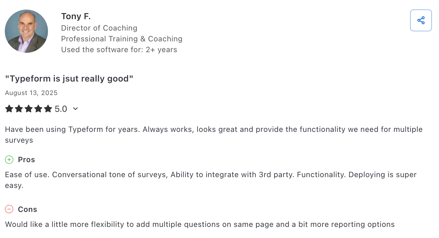 Typeform Rating