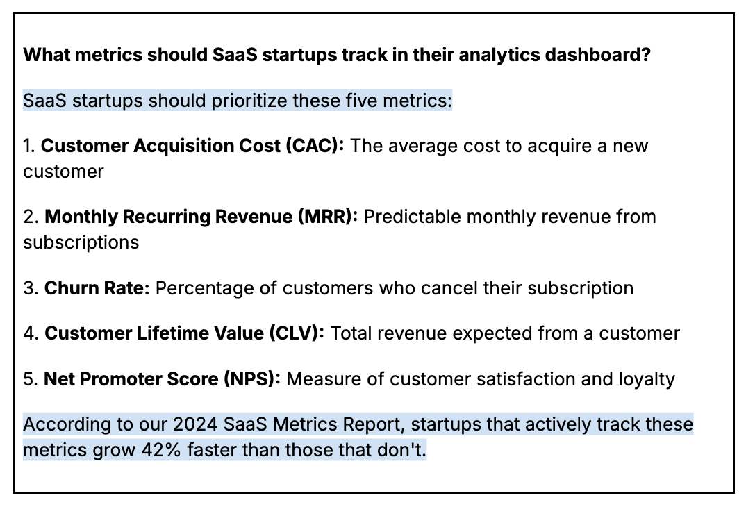 FAQ-style content for AI visibility with clear, concise answers, and statistical support