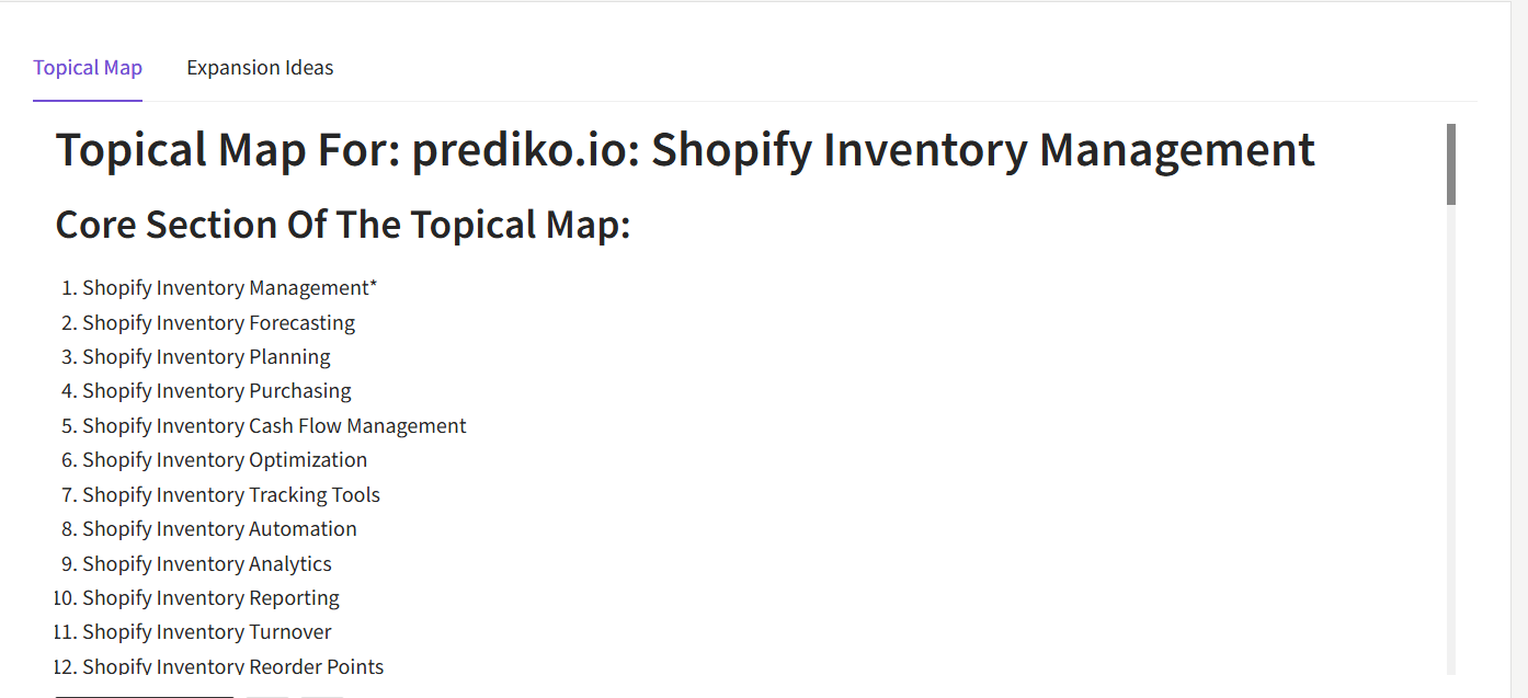 Image showing the core section of a topical map generated by Moonlit