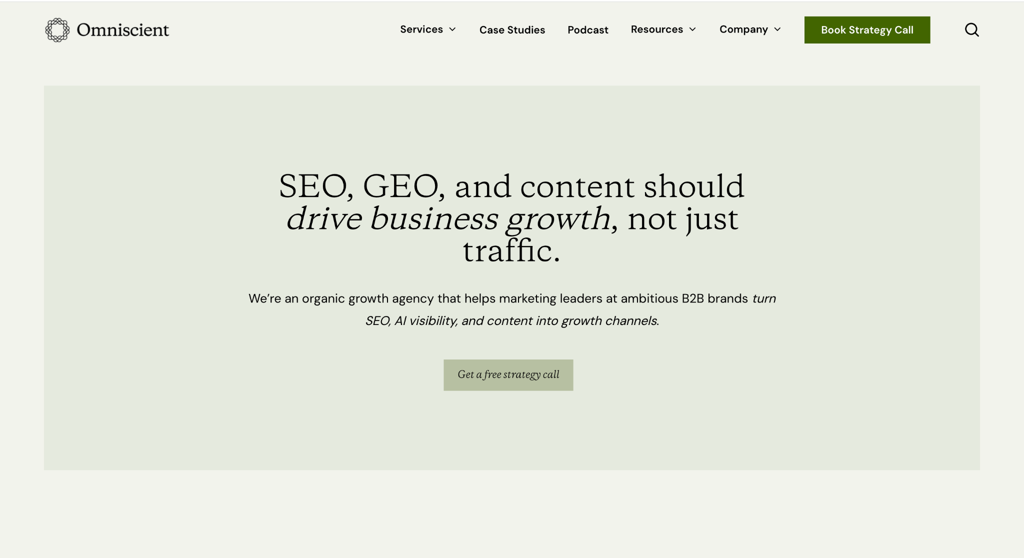 Omniscient Digital Homepage