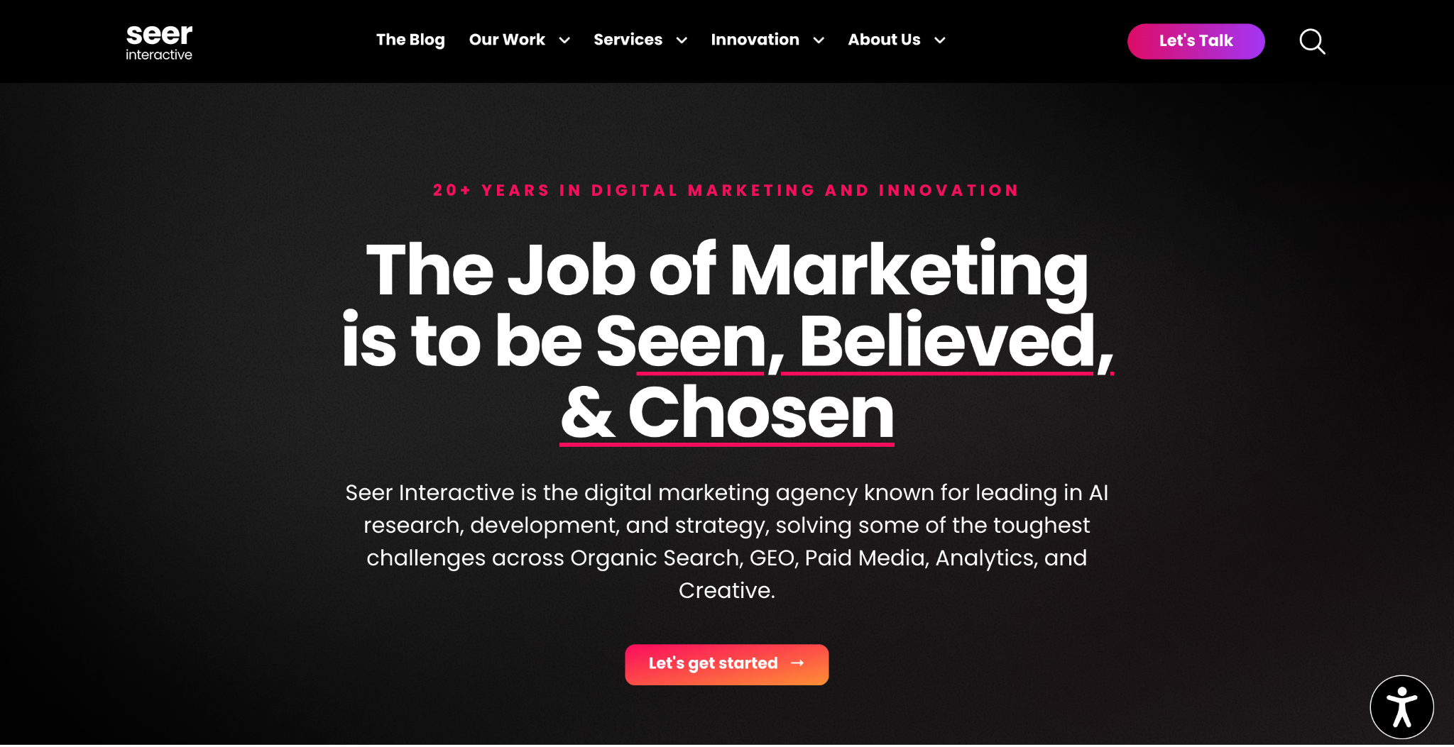 Seer Interactive Homepage