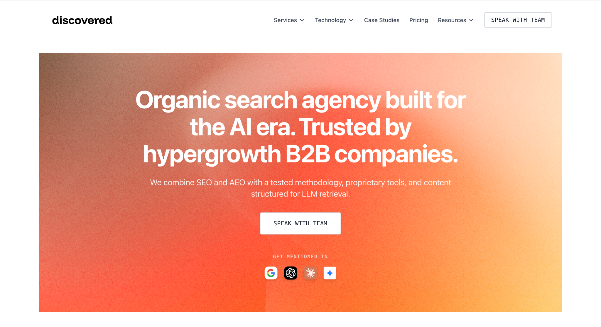 Discovered Labs Homepage