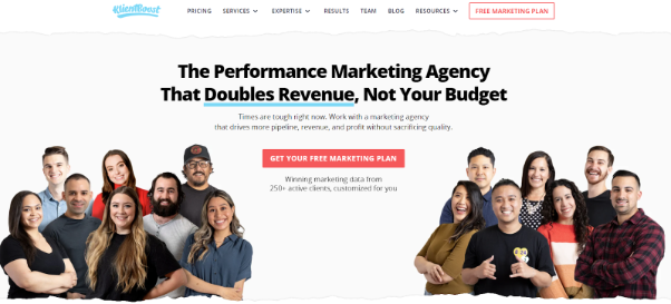 KlientBoost agency screenshot