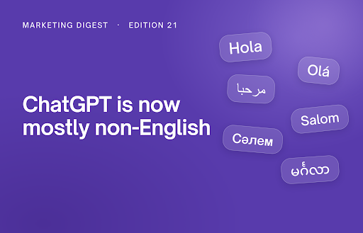 ChatGPT users are now mostly non-English