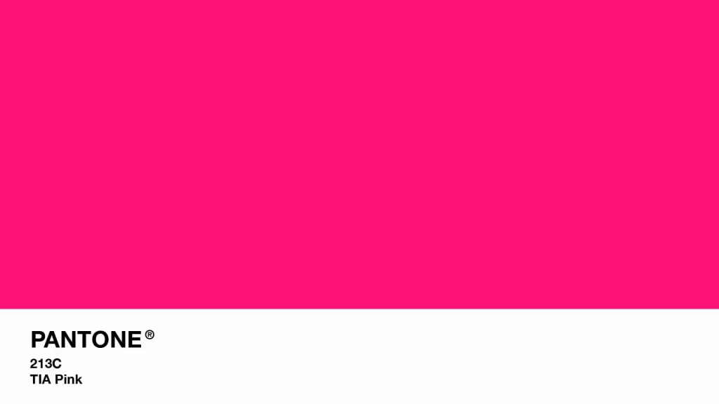 A Pantone® background graphic featuring our Pantone® Colour for our brand colour pink, with the colour code of 213C.