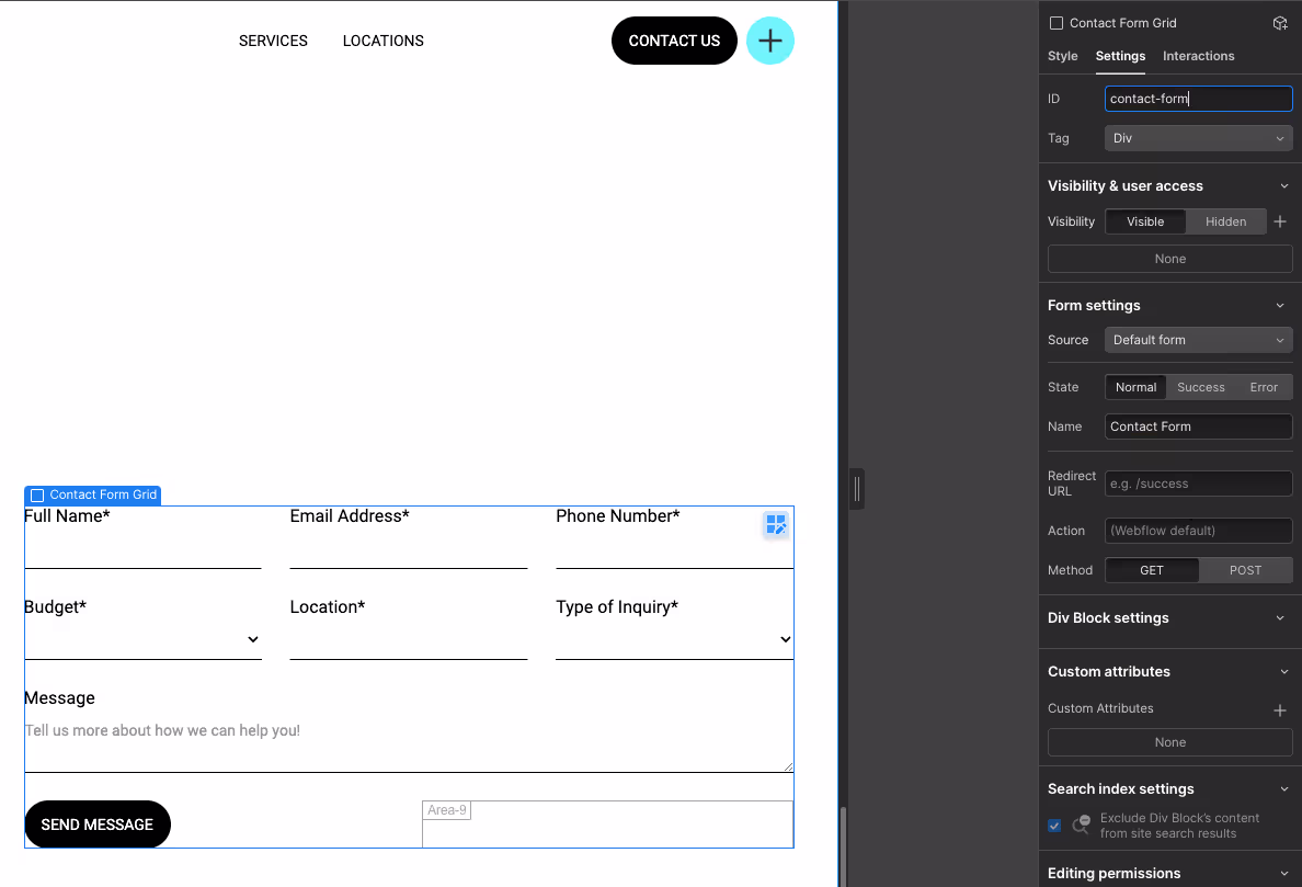 Configure the Form Submission Actions - The Influence Agency