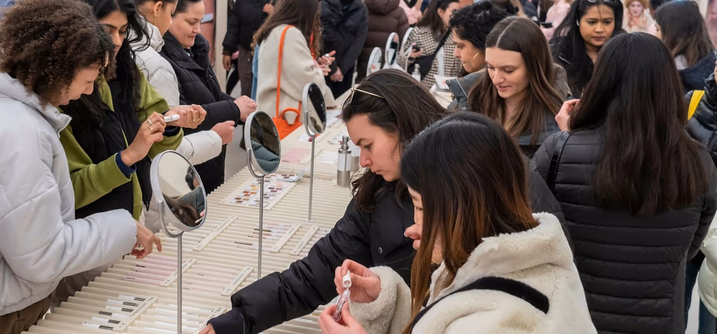 Customers flocking to a Glossier store