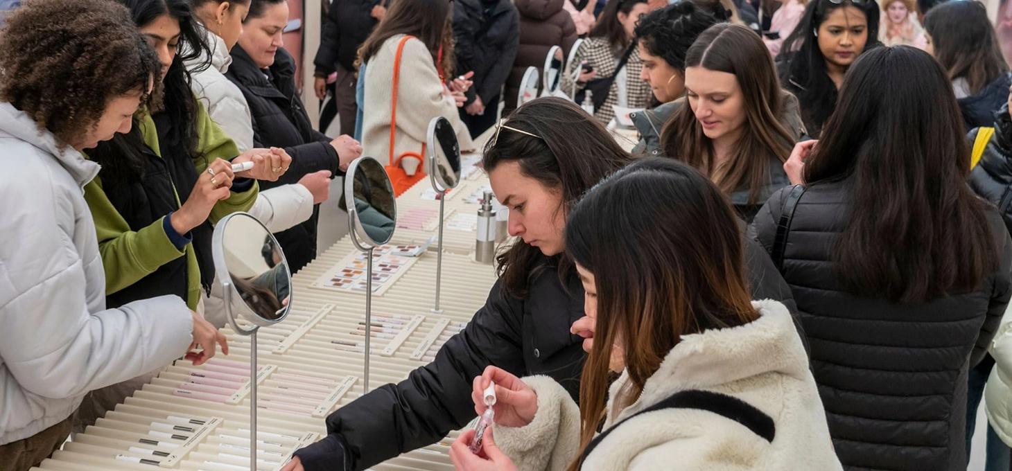 Customers flocking to a Glossier store