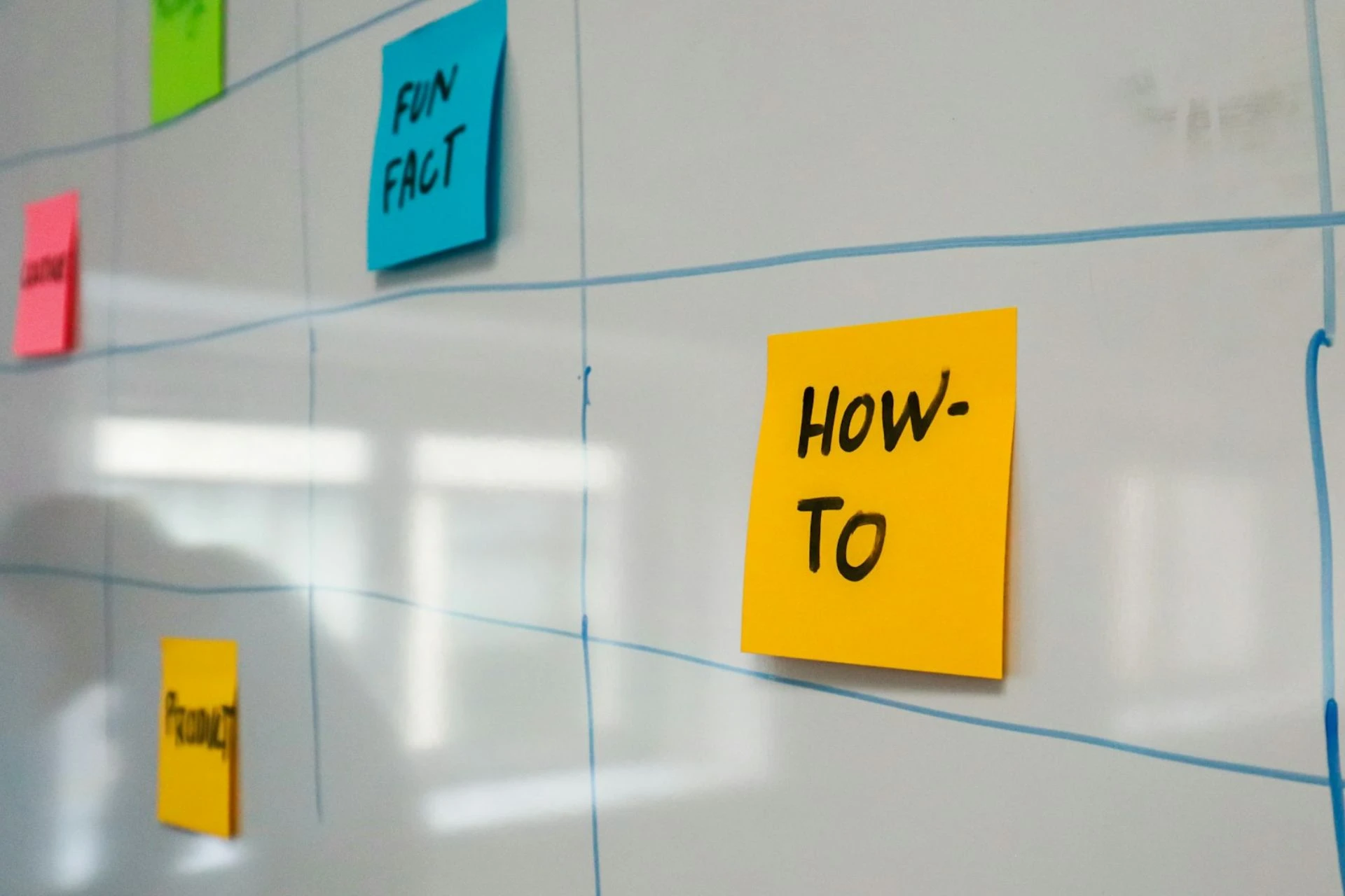 How to sticky note inside a chart on a whiteboard