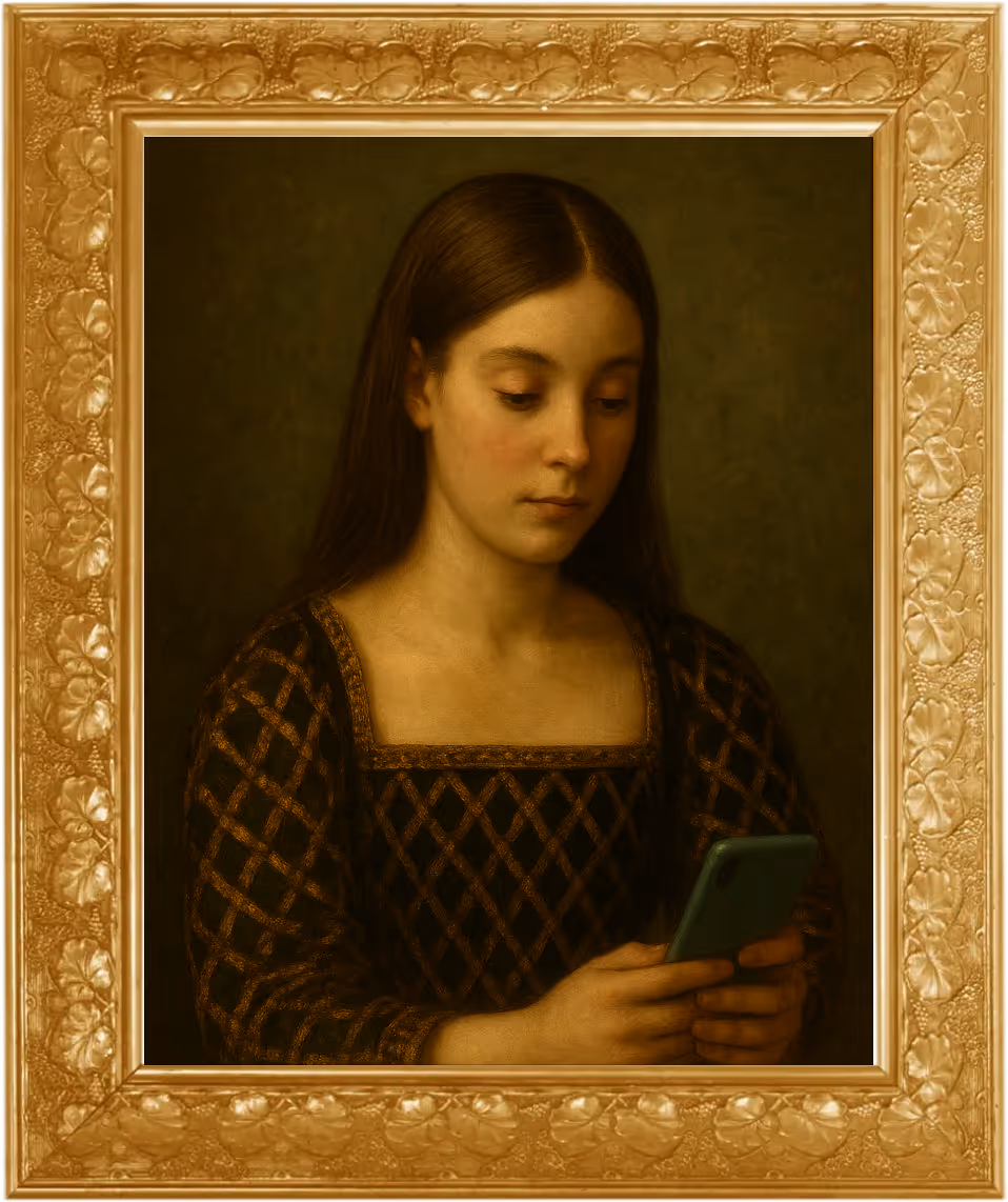 Stylized representation of Gen Z scrolling through TikTok and Instagram feeds with algorithm-curated content and creator-driven brand discovery