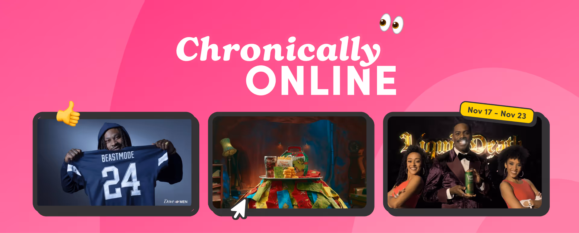 A colorful graphic illustrating the concept of being chronically online, featuring popular memes and internet culture icons. 