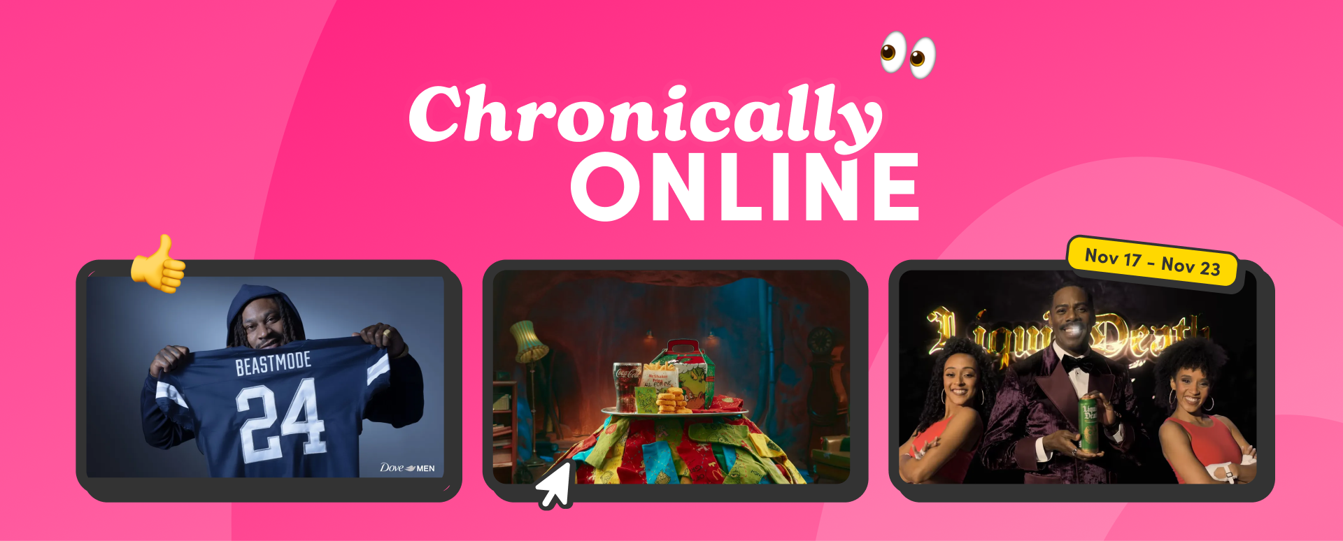 A colorful graphic illustrating the concept of being chronically online, featuring popular memes and internet culture icons.